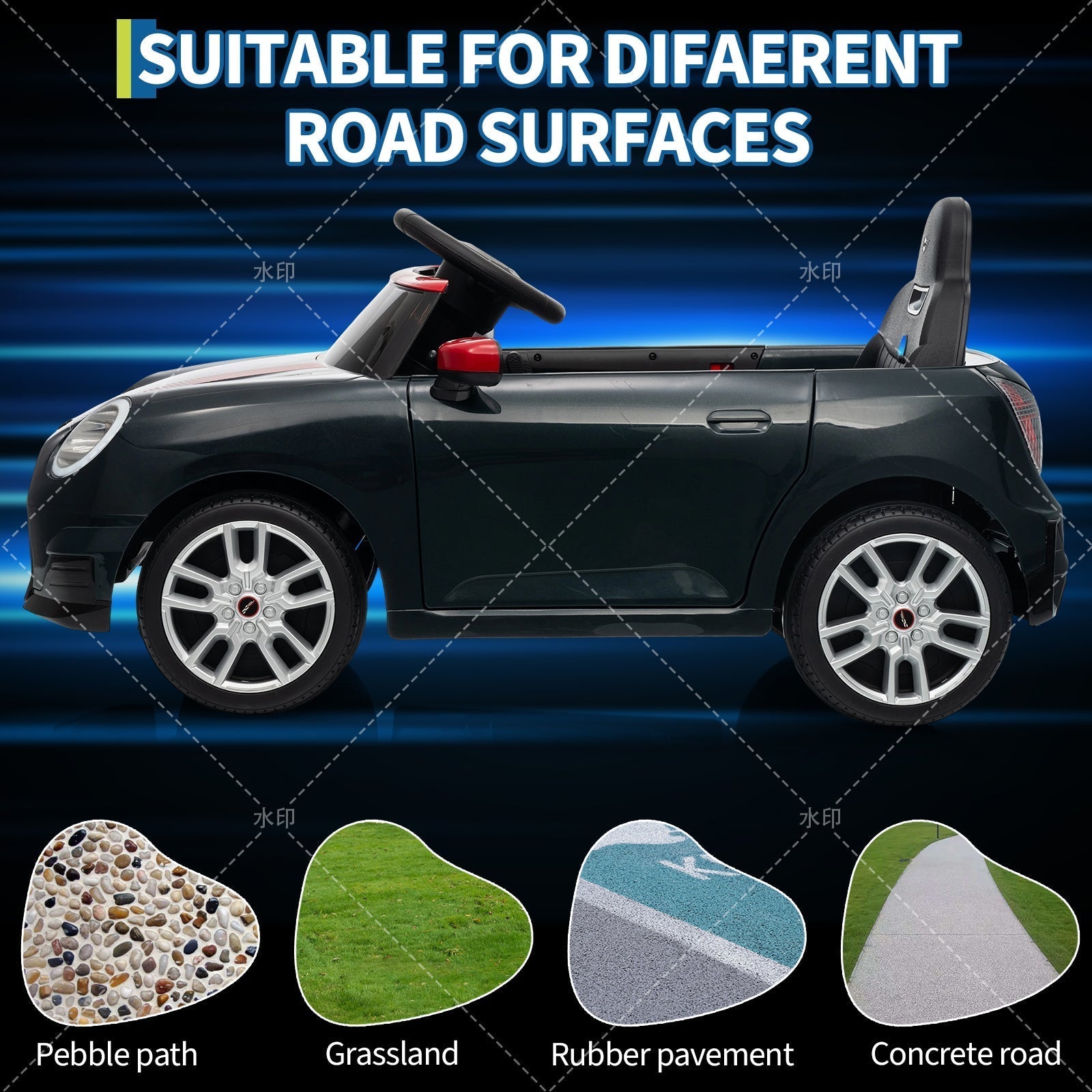 Garvee 12V BMW Mini Cooper Licensed Electric Ride-on Car for Kid, Powered by 4.5Ah Battery, Includes Positive Energy Charger, Wheels, Remote Control with Factory-Paired Code
