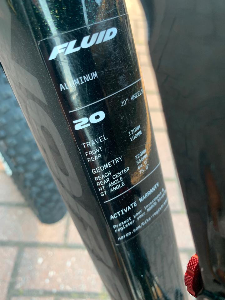 Norco Fluid FS 20 inch Kids Full Suspension Mountain Bike 2023/2024