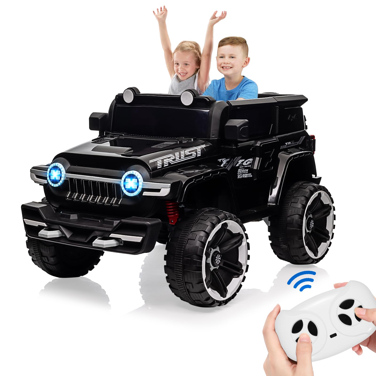 Garvee Ride - P Series: 12V 2-Seater Kids Ride-On Car: Remote Control, Music, LED Lights, for Ages 3-8