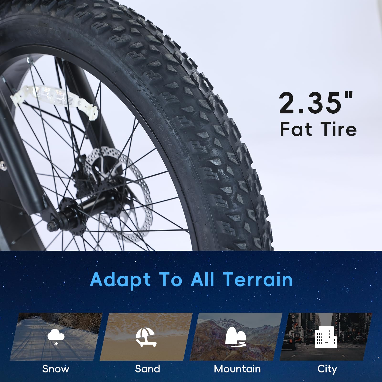 Garvee Beach E-Bike, 500W Brushless Motor, 26" Mountain Bike, 48V/13Ah Removable Battery, Max Speed 32 MPH, 7 Gears, Dual-Disc Brakes, Suitable for Adults