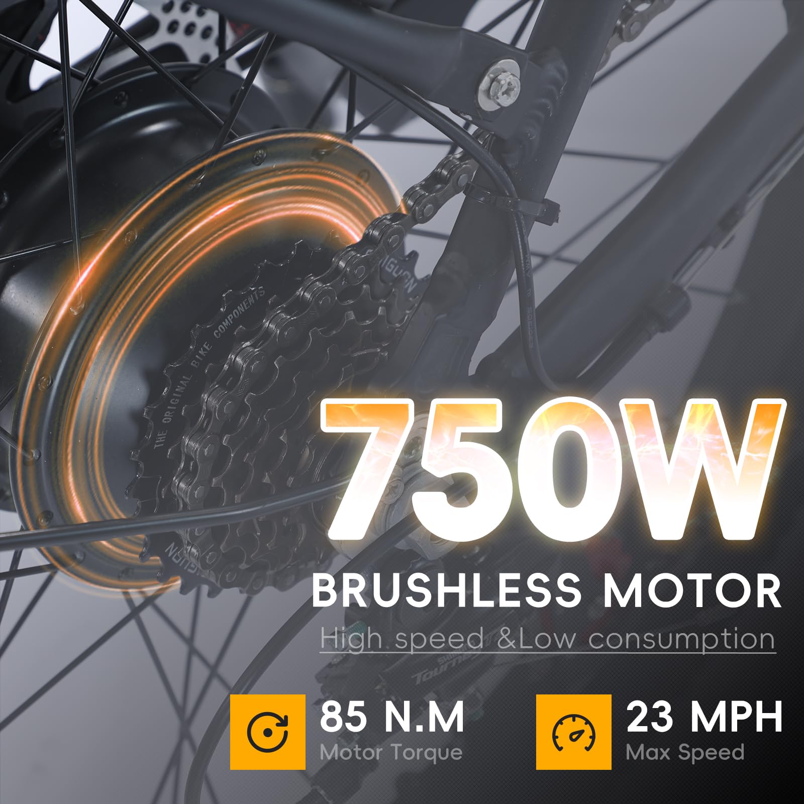 Garvee Beach Electric Cycle, 750W Brushless Motor, 26" Mountain Bike for Adults, 48V/16Ah Removable Battery, Max Speed 32 Miles/Hour, Use Larger Size Display,7 Gears e-Bike,4 Modes