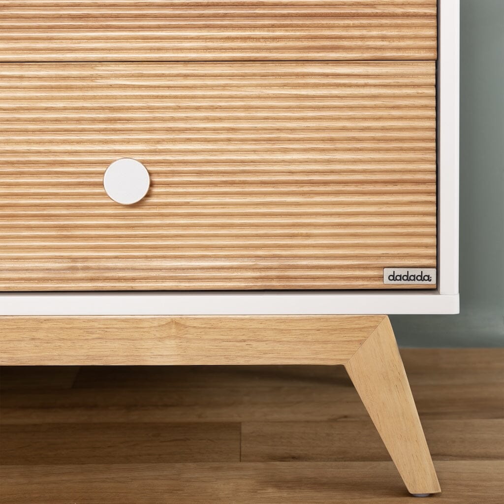dadada Merry 6-Drawer Dresser in White/Natural