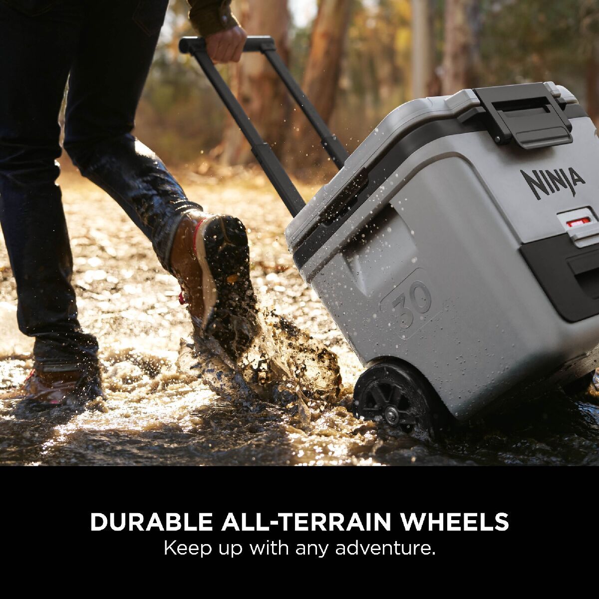Ninja FB230UKGY FrostVault 30QT 28L Wheeled Cooler with Dry Zone Slate Grey