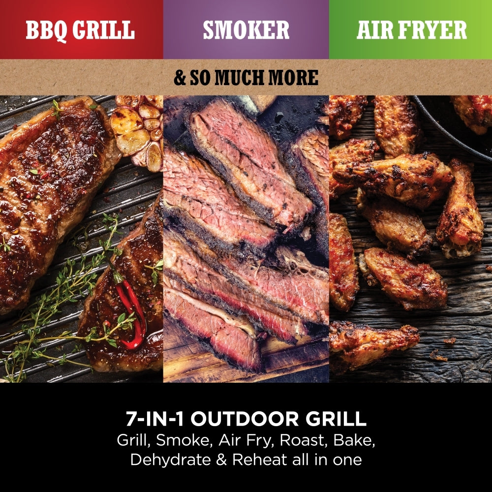 Ninja Woodfire Electric BBQ Grill and Smoker with Cover OG701UKCOVERKIT