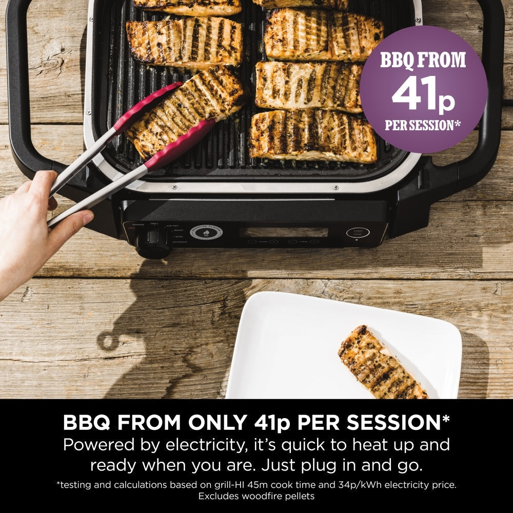 Ninja Woodfire Electric BBQ Grill and Smoker with Cover OG701UKCOVERKIT