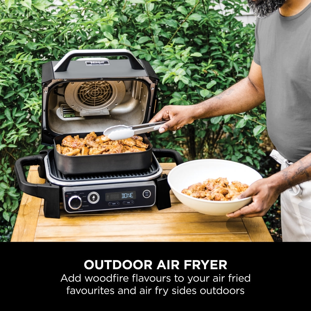 Ninja Woodfire Electric BBQ Grill and Smoker with Cover OG701UKCOVERKIT