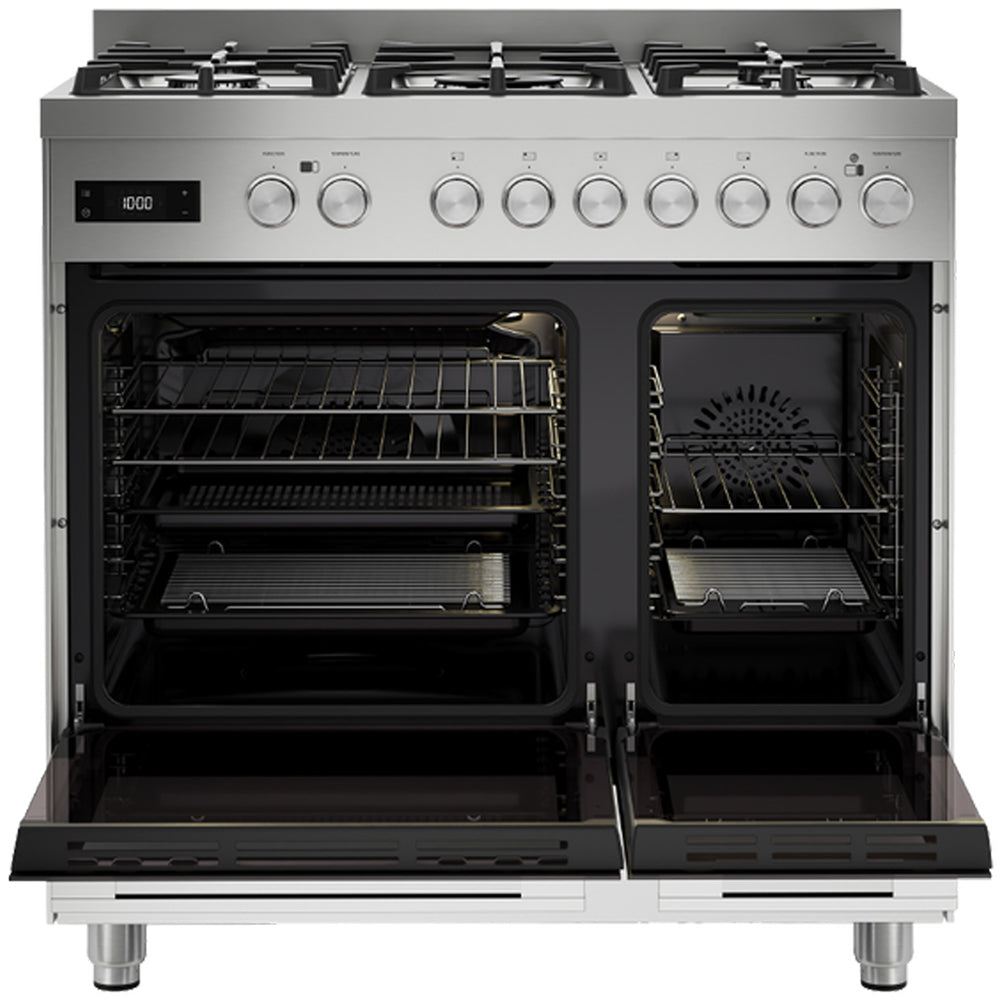 Fisher and Paykel OR90L7DBGFX2 Series 7 Contemporary Dual Fuel 5 Burner Range Cooker Stainless Steel