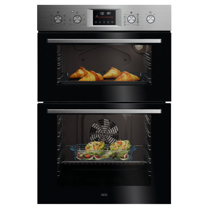 AEG Series 6000 OU5CP40M SurroundCook 61L Built-in Electric Double Oven Stainless Steel