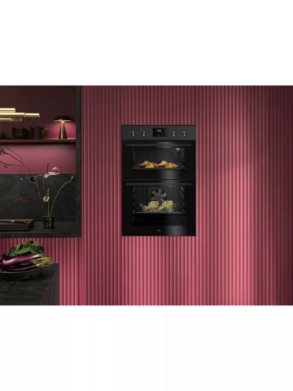 AEG Series 6000 OU5NP20B SurroundCook 66L Built In Double Oven Black