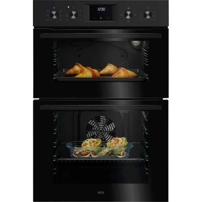 AEG Series 6000 OU5NP20B SurroundCook 66L Built In Double Oven Black