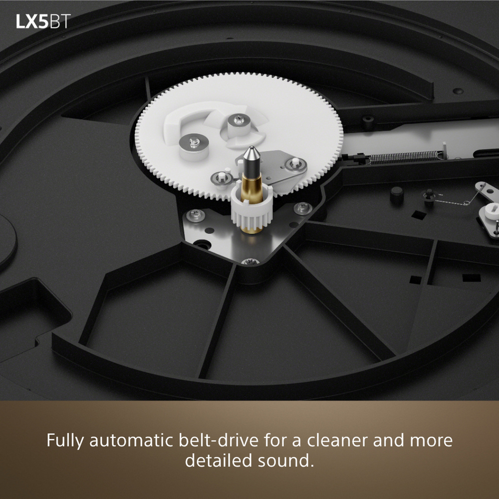 Sony PS-LX5BT Wireless Bluetooth Turntable with Bowers & Wilkins PX7 S3 Wireless Over-Ear Headphones