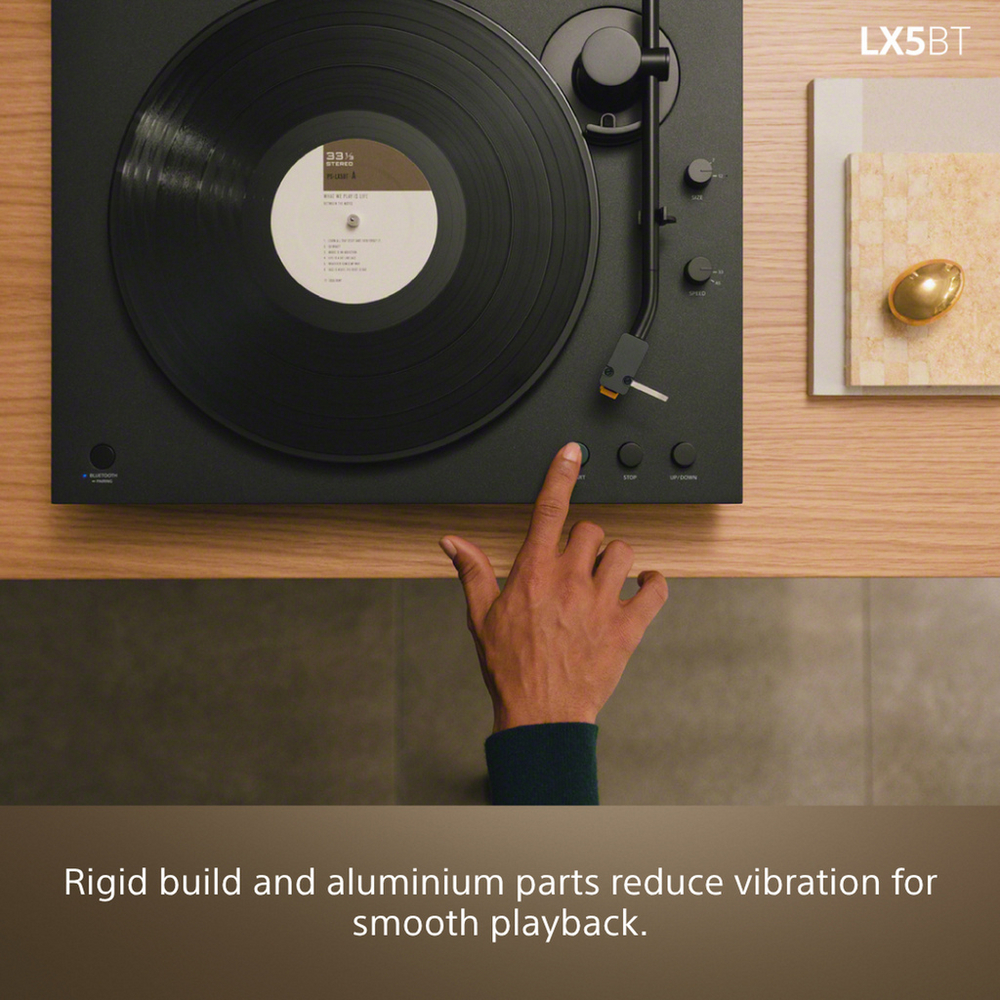 Sony PS-LX5BT Wireless Bluetooth Turntable with Bowers & Wilkins PX7 S3 Wireless Over-Ear Headphones