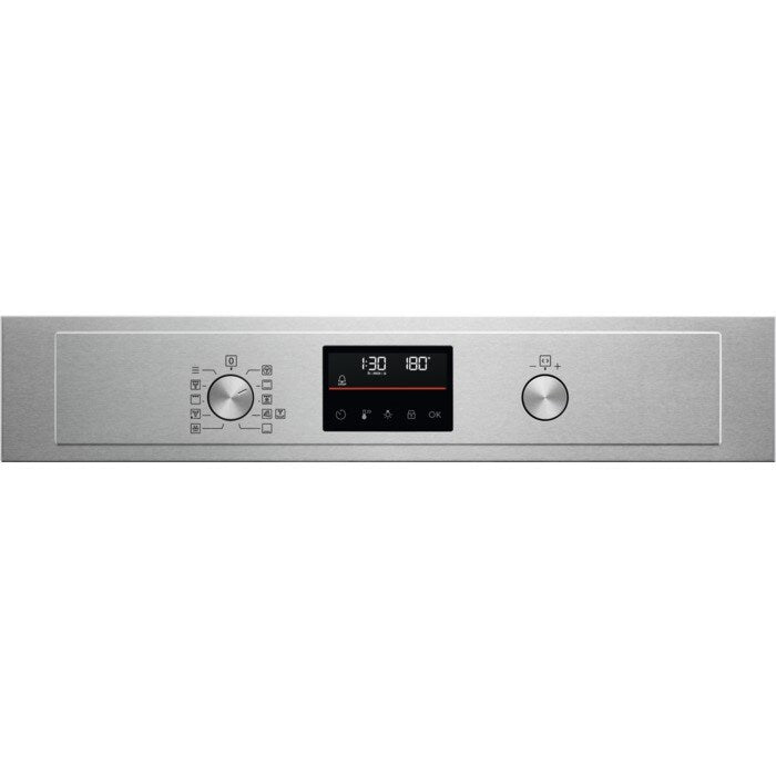 AEG 3000 Series BEX535A61M Air Fry Electric Single Built In Oven with Retractable Dials in Stainless Steel