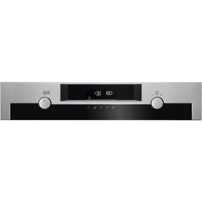 AEG 6000 Series BPE556060M Steam Bake Electric Single Built in Oven with Retractable Dials in Steinless Steel