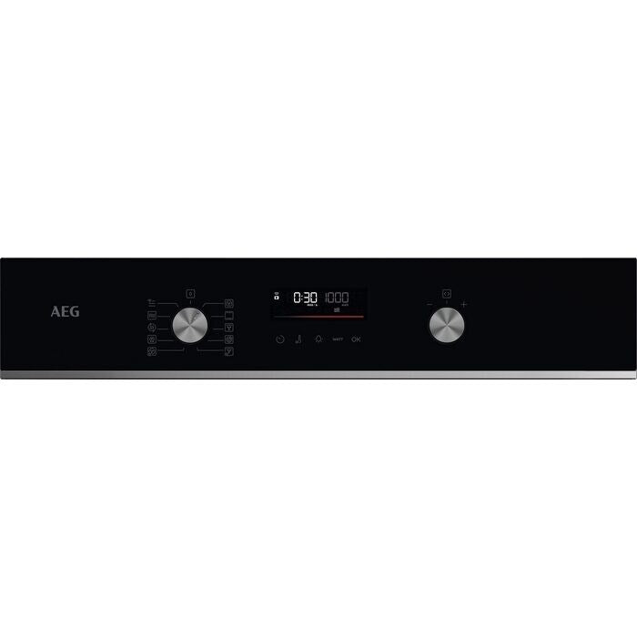 AEG 6000 Series GK6NK401B Combi Quick Compact Built In Microwave Combination Oven Black