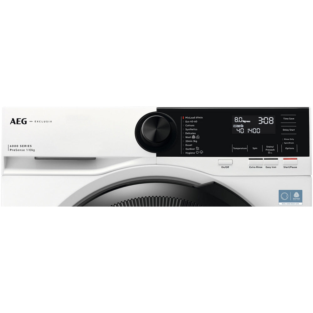 AEG LFR62144B 6000 Series ProSense 10kg 1400 Spin Freestanding Washing Machine White