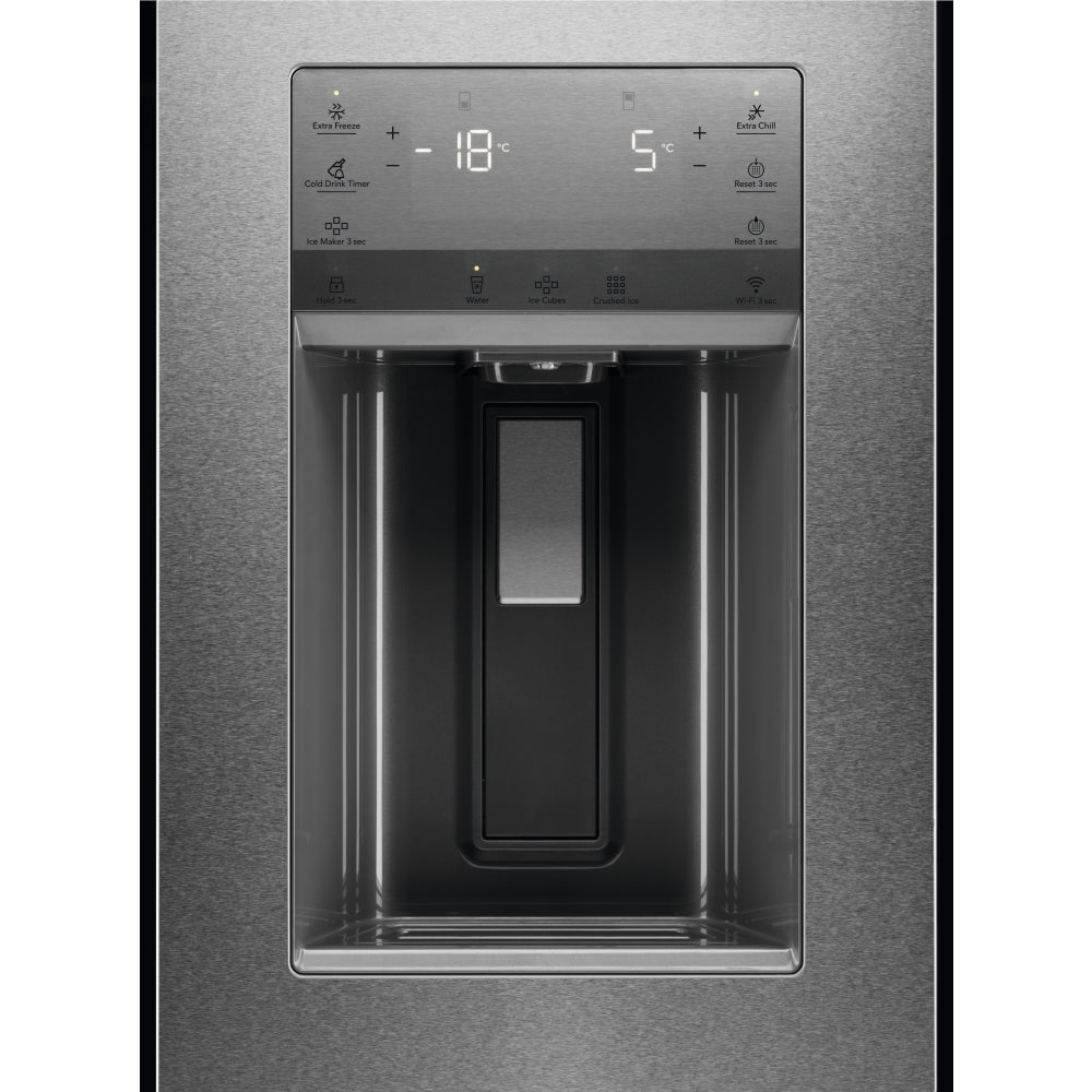AEG RMB954E9VX Series 9000 Freestanding Plumbed-In American Fridge Freezer Stainless Steel