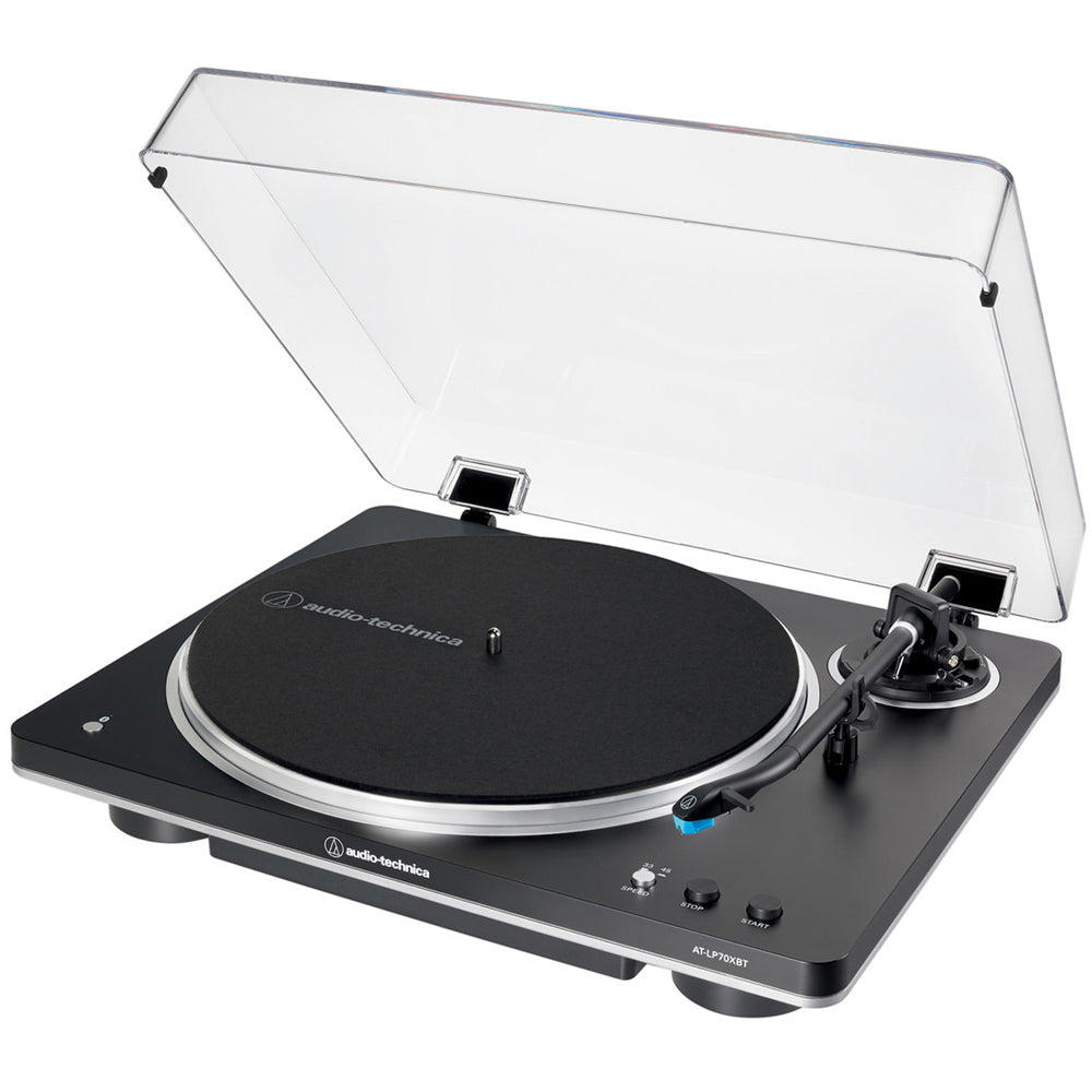 Audio Technica AT-LP70XBT Fully Automatic Bluetooth Wireless Turntable Black and Ruark R3s Music System Charcoal HiFi Package