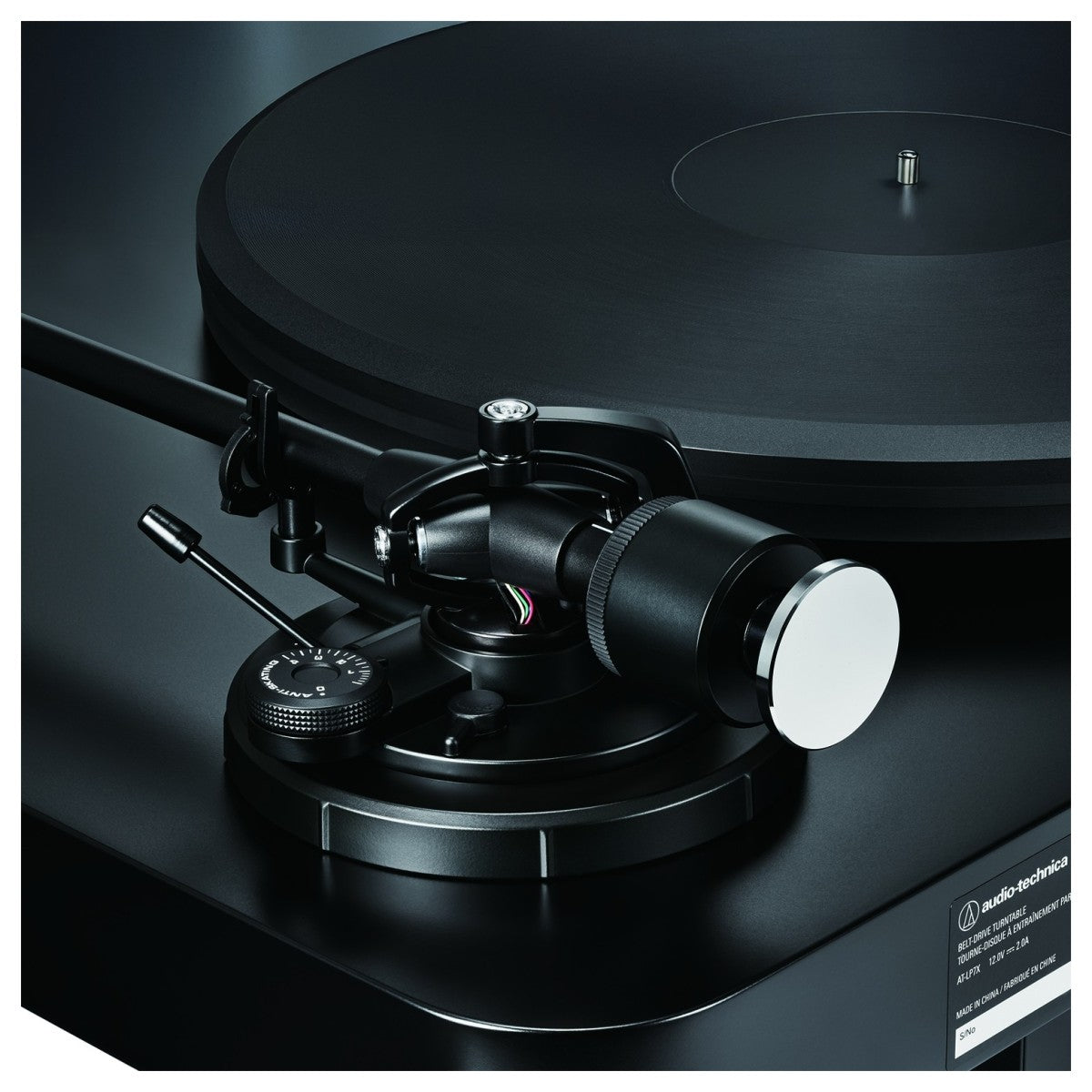 Audio Technica AT-LP7X Fully Manual Belt-Drive Turntable with Built-in Phono Pre-amp for MM/MC Cartridges - Black