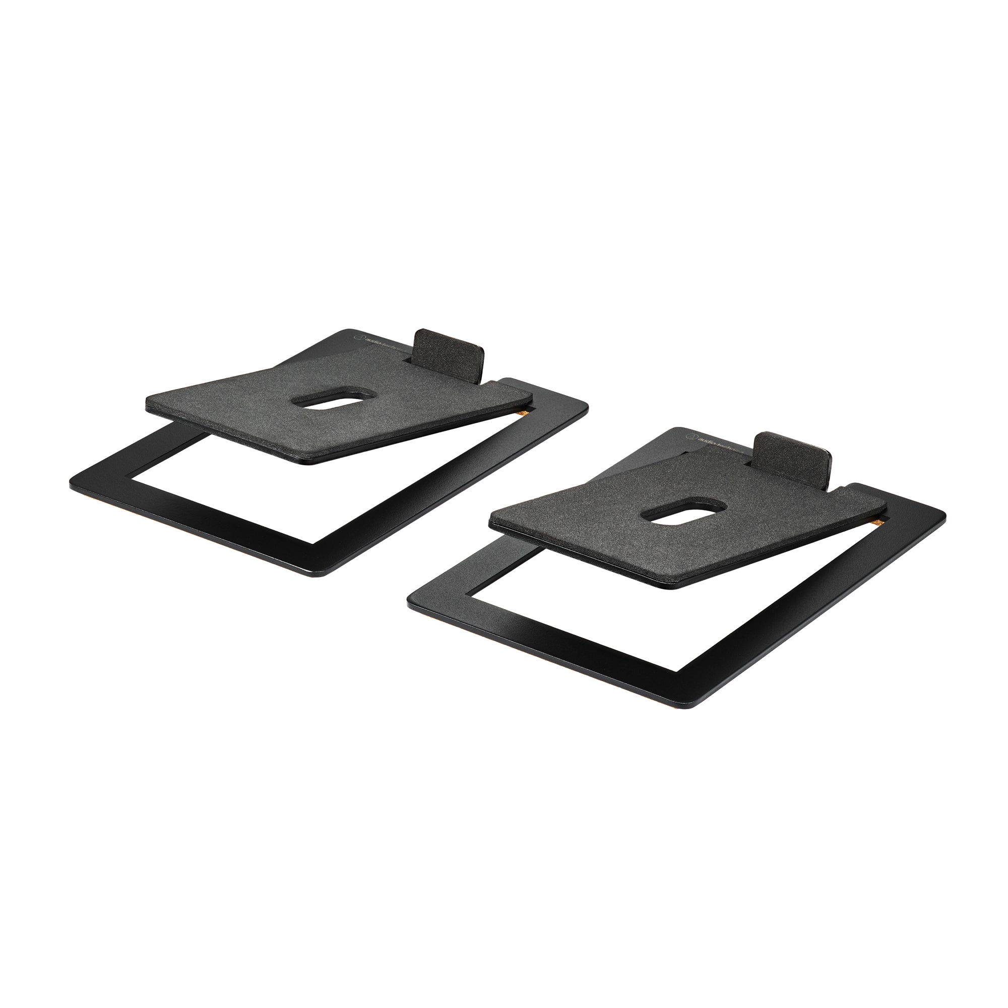 Audio Technica AT-SP3X Powered Bluetooth Bookshelf Speakers with AT-ST3 Stands Pair - Black