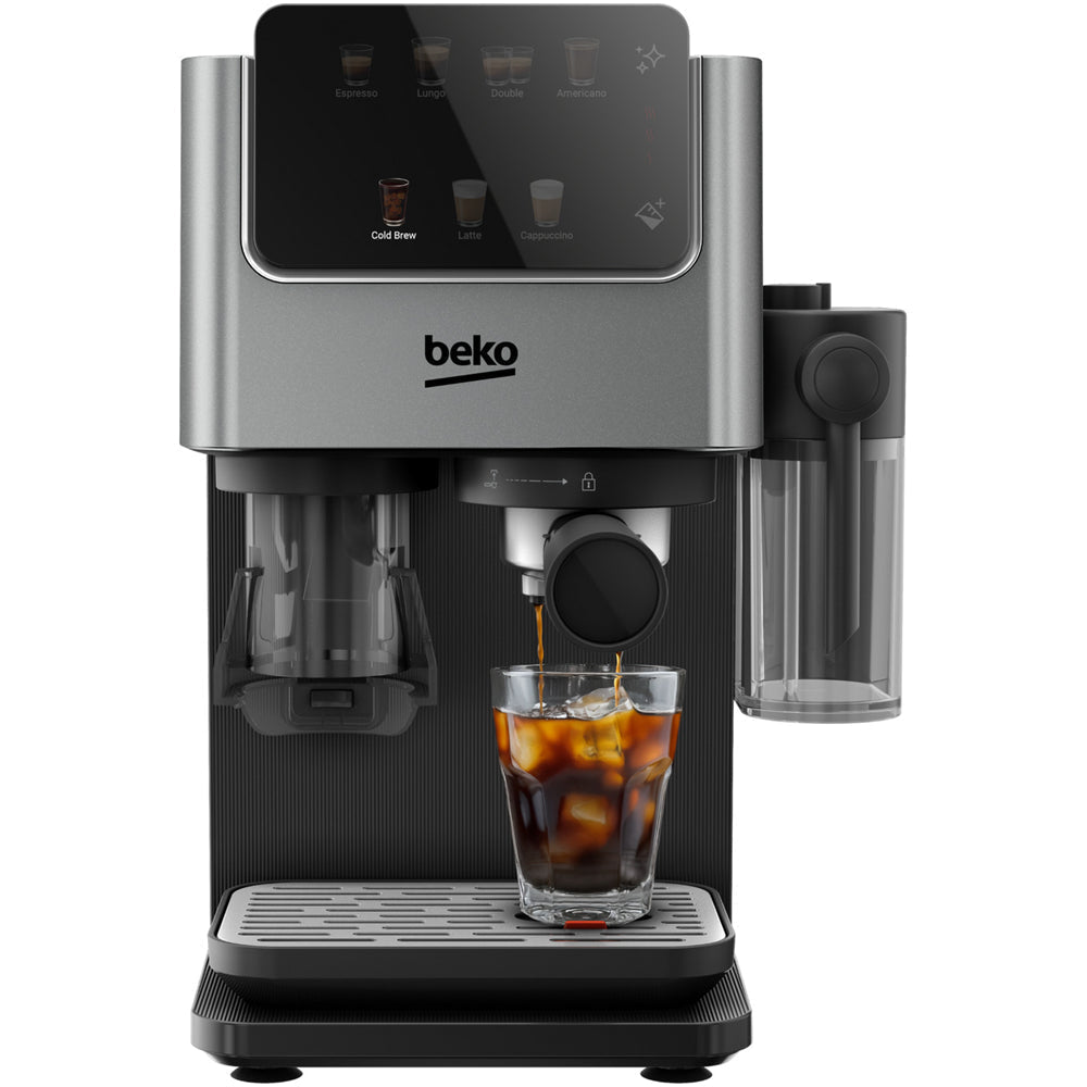 Beko CED7524X Espresso Machine with Integrated Grinder and Milk Cup Silver
