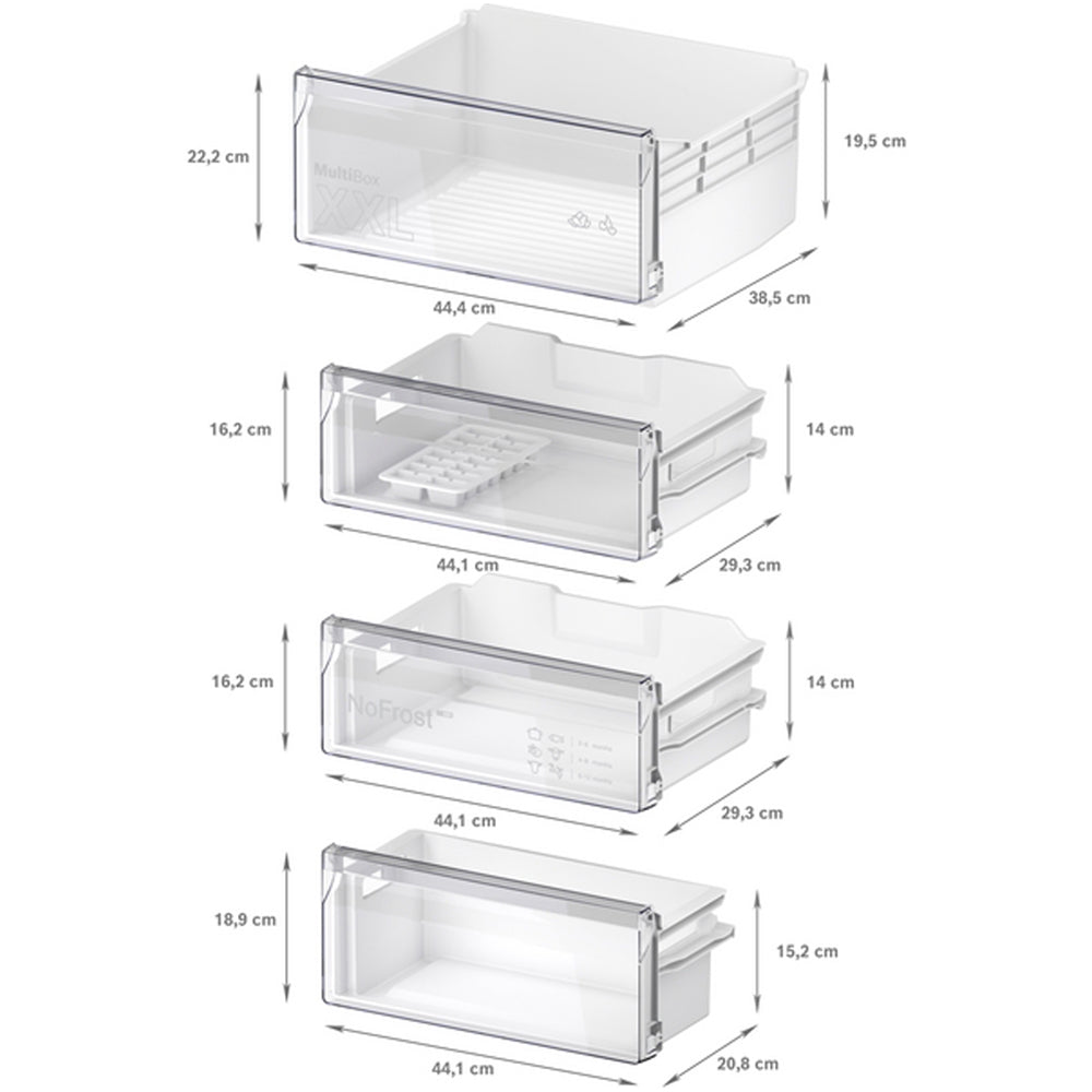 Bosch KIN96NSE0G Series 2 Fully Integrated 60-40 Fridge Freezer Frost Free - E Rated