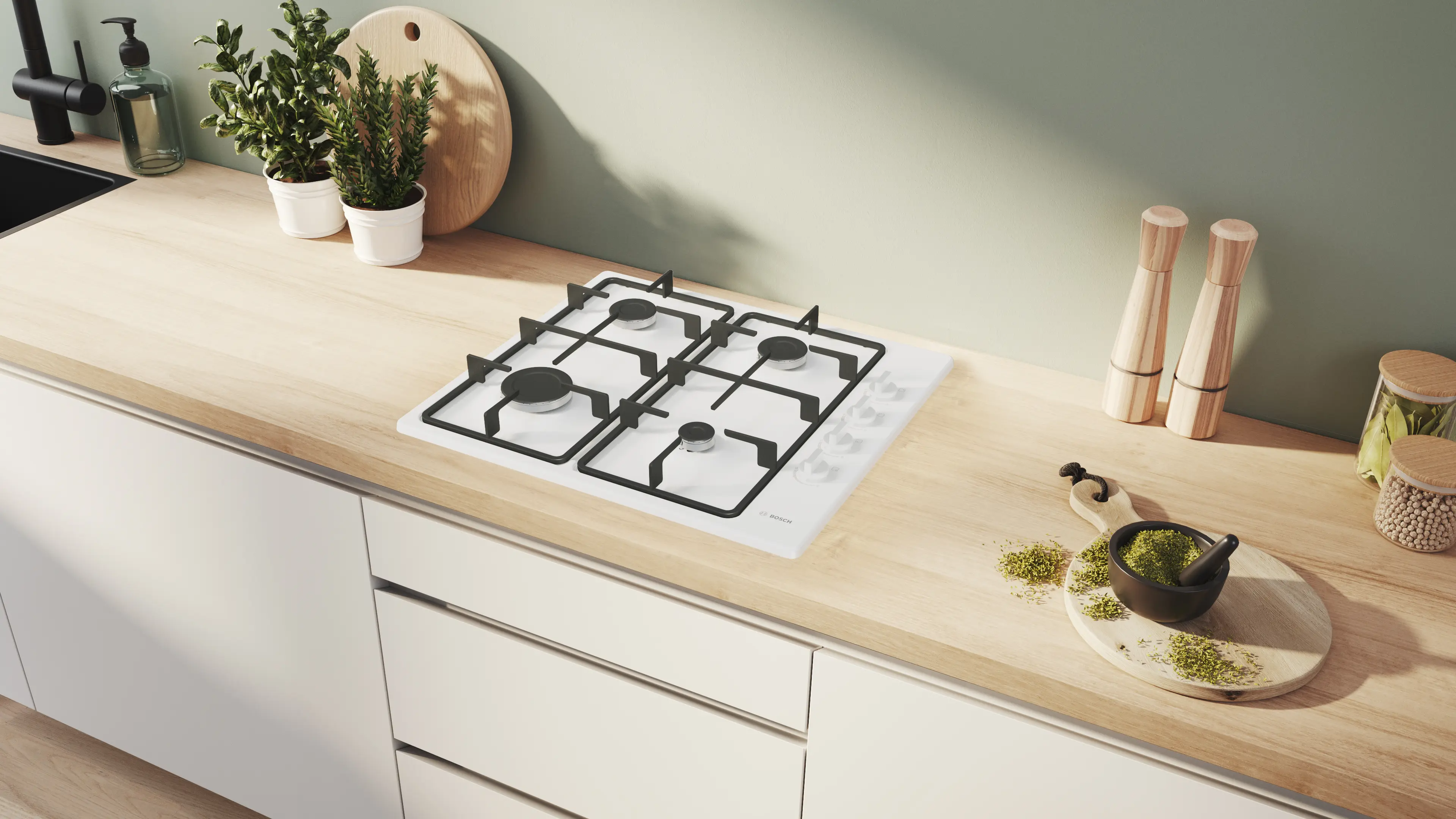 Bosch Series 2 PBP6B2K60 60cm Gas Hob White