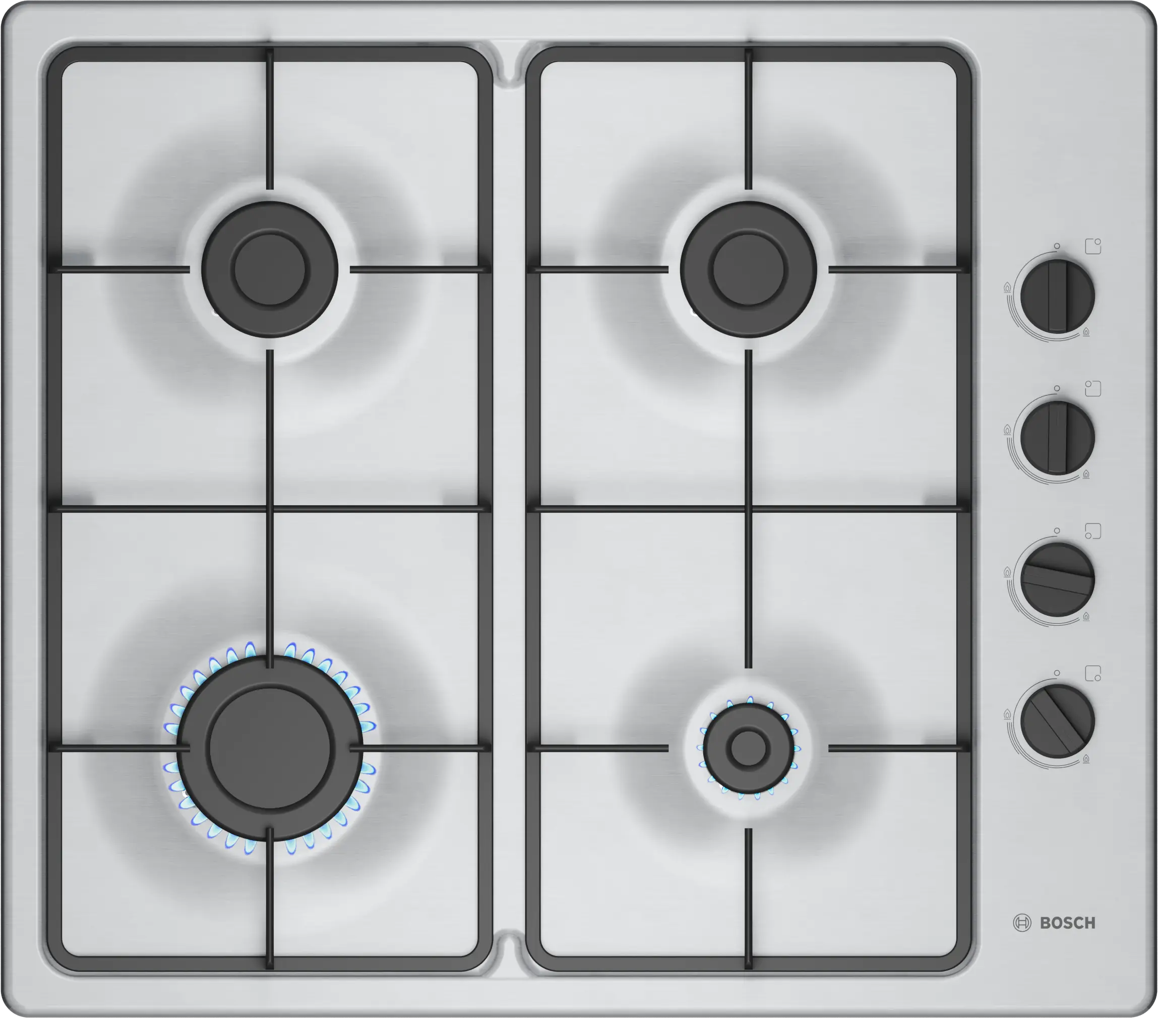 Bosch Series 2 PBP6B5K60 60cm Gas Hob Stainless Steel