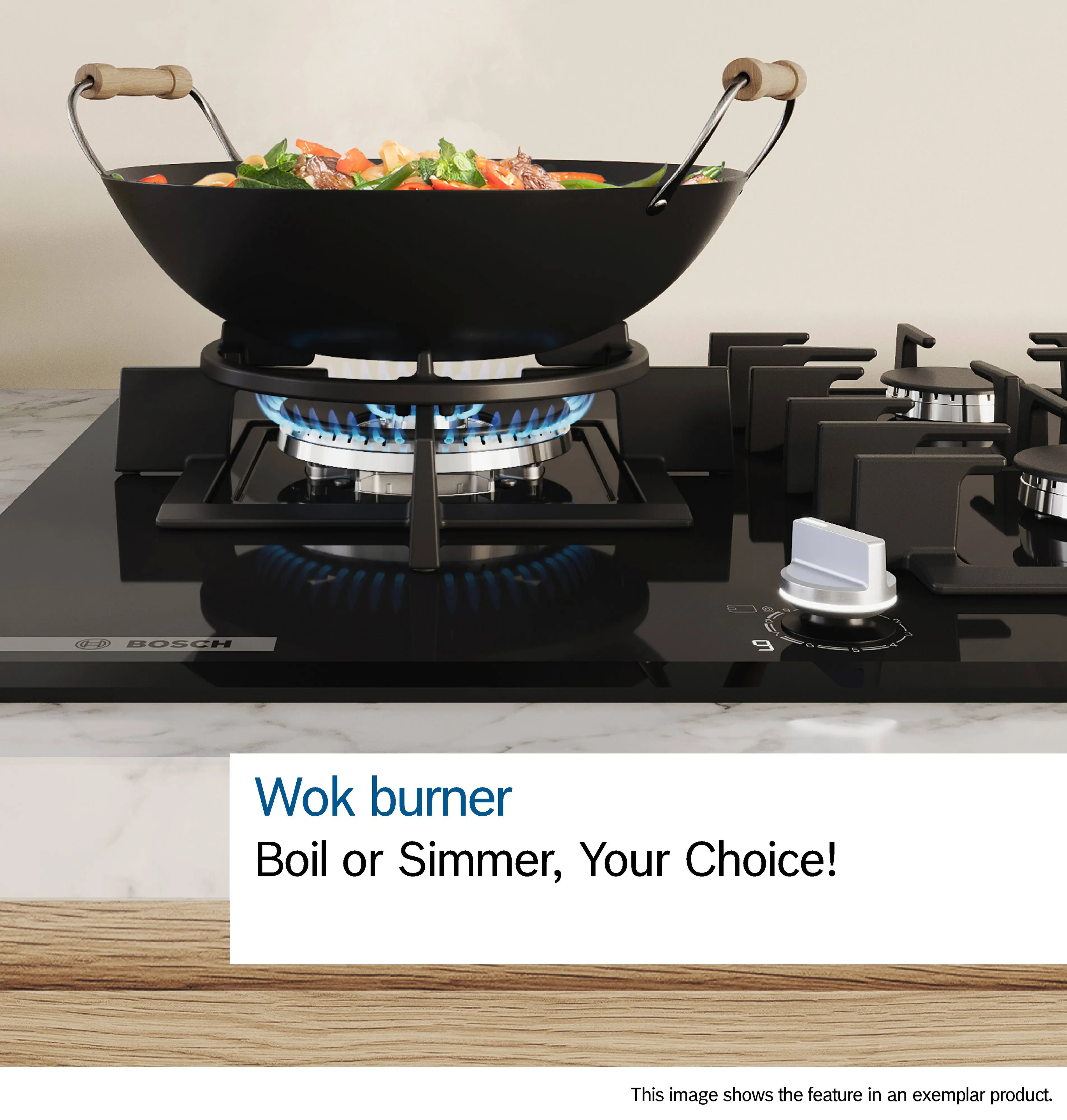 Bosch Series 4 PGQ7B5K90 75cm Gas Hob Stainless steel