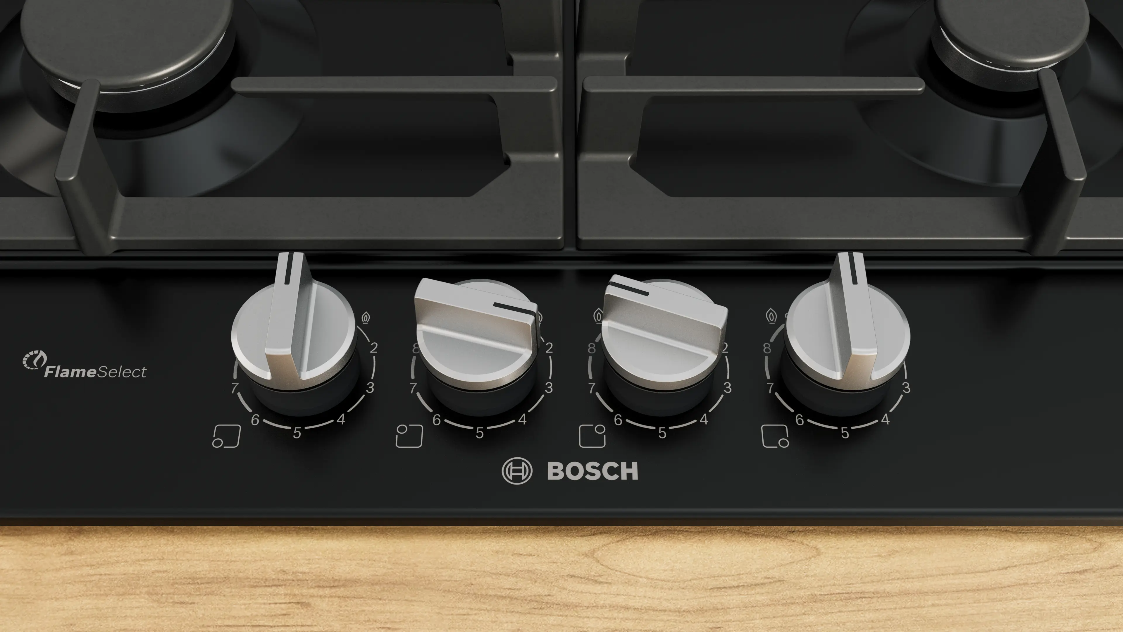 Bosch Series 6 PCP6A6I90 60cm Gas Hob Black