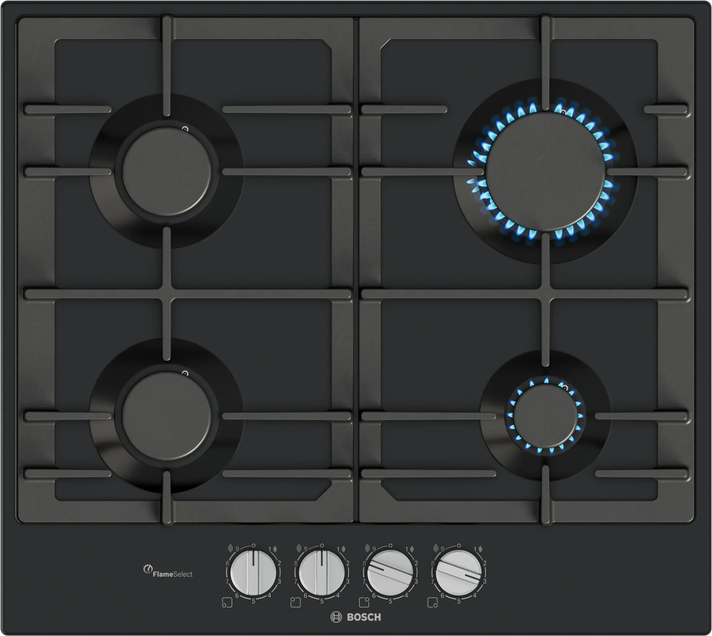Bosch Series 6 PCP6A6I90 60cm Gas Hob Black