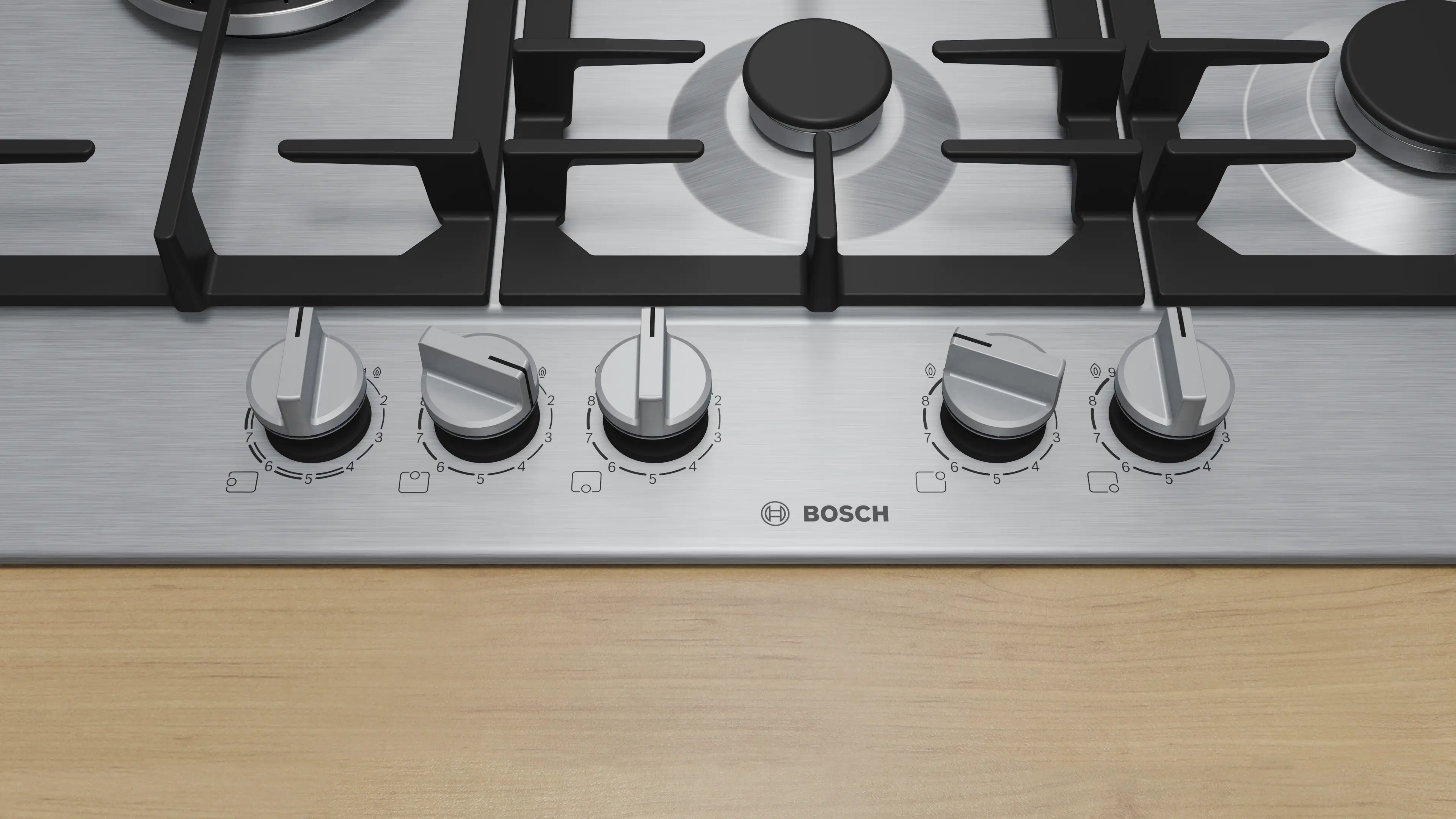 Bosch Series 6 PCS7A5I90 75cm Gas Hob Stainless Steel