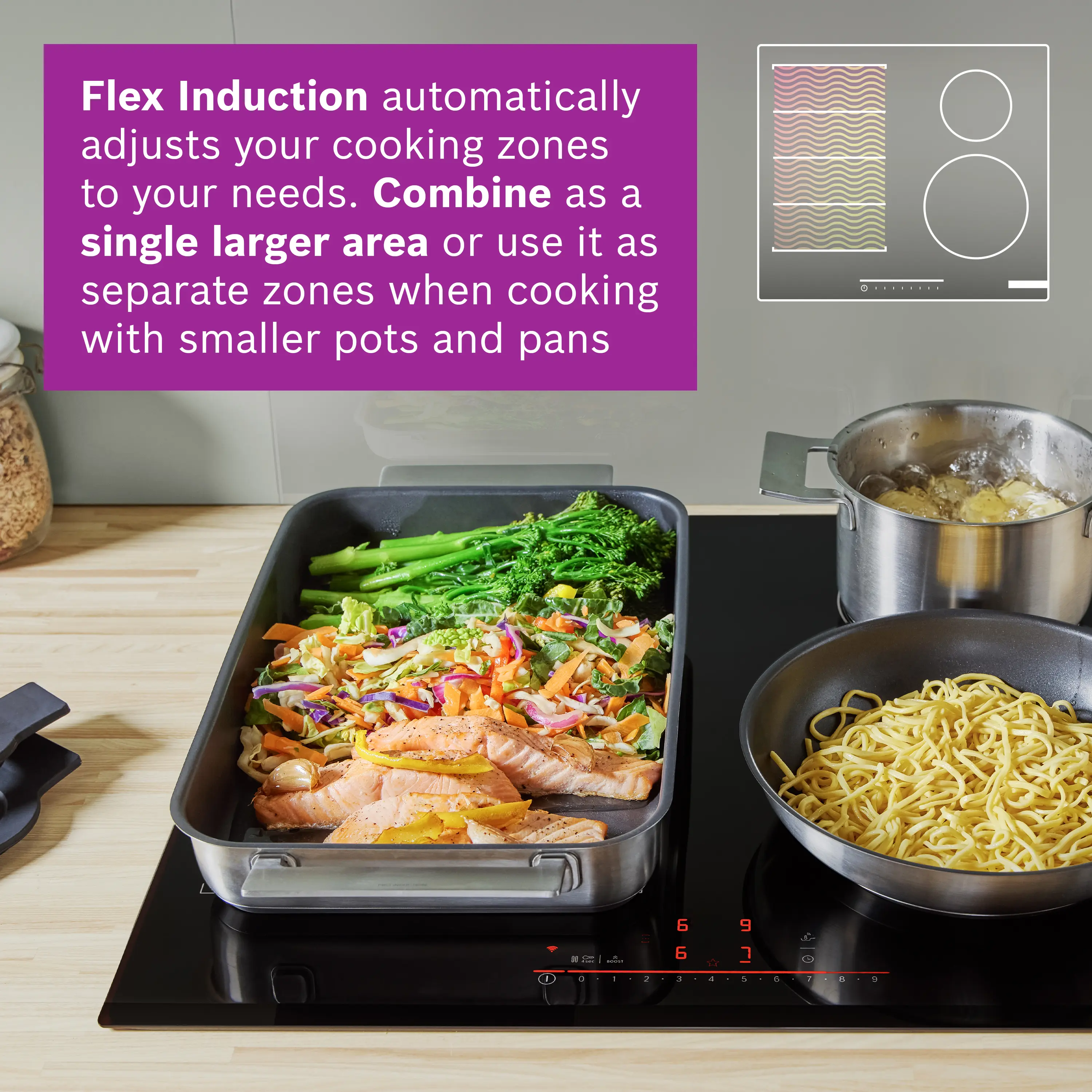 Bosch Series 6 PIX631HC1E 60cm Flex Induction Hob