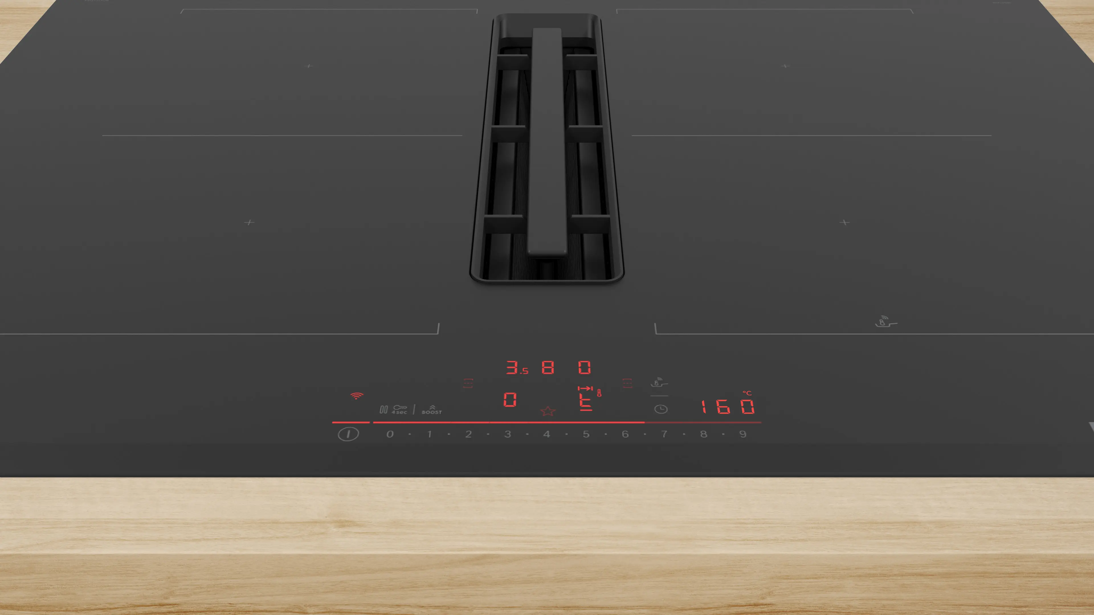 Bosch Series 6 PVQ731H26E 70cm Induction Hob With Integrated Ventilation System