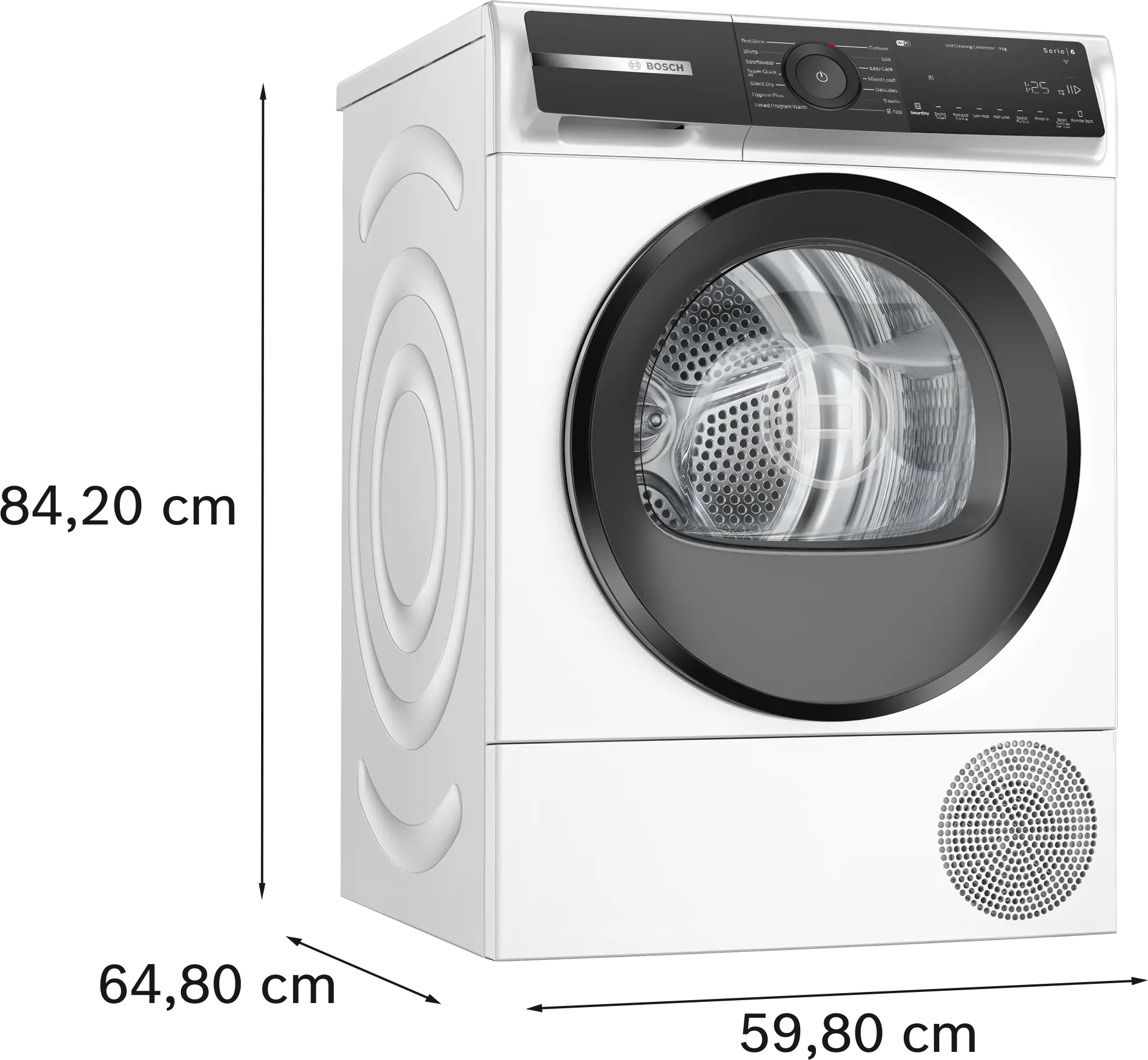 Bosch Series 6 WQH246D9GB Freestanding 9kg Heat Pump Tumble Dryer White