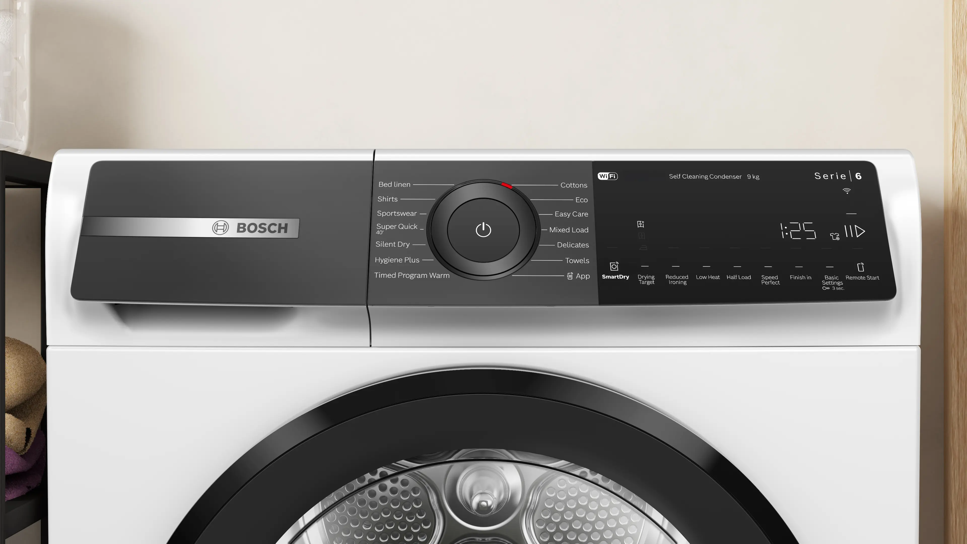 Bosch Series 6 WQH246D9GB Freestanding 9kg Heat Pump Tumble Dryer White