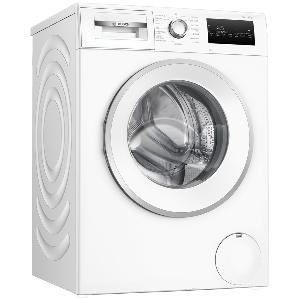 Bosch WAN28254GB Series 4 8kg 1400 Spin Freestanding Front Load Washing Machine White