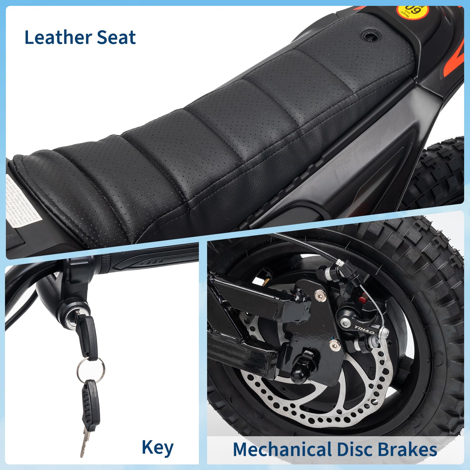 Garvee 24V Kids Electric Dirt Bike 350W Motor 10MPH Speed Rear Suspension Rubber Tires Black Backyard Adventure