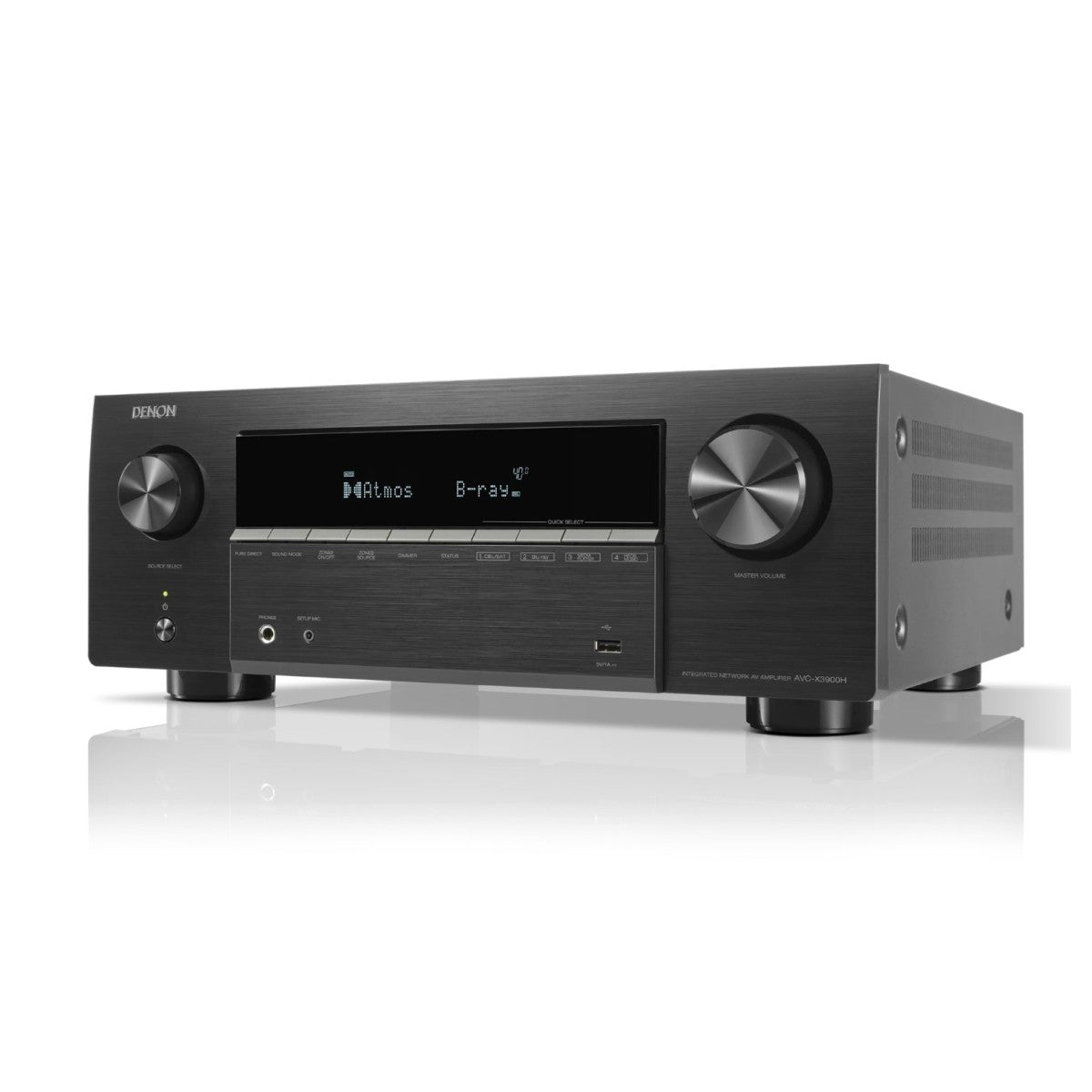Denon AVC-X3900H 9.4 Ch. 105W 4K/8K Dolby Atmos AV Amplifier Powered by HEOS - Black