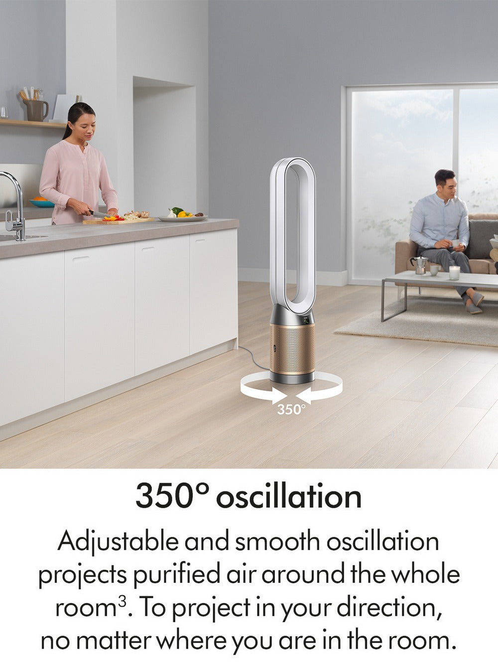 Dyson Purifier Cool PC2 De-NOx Purifying Fan (TP12) - White/Gold