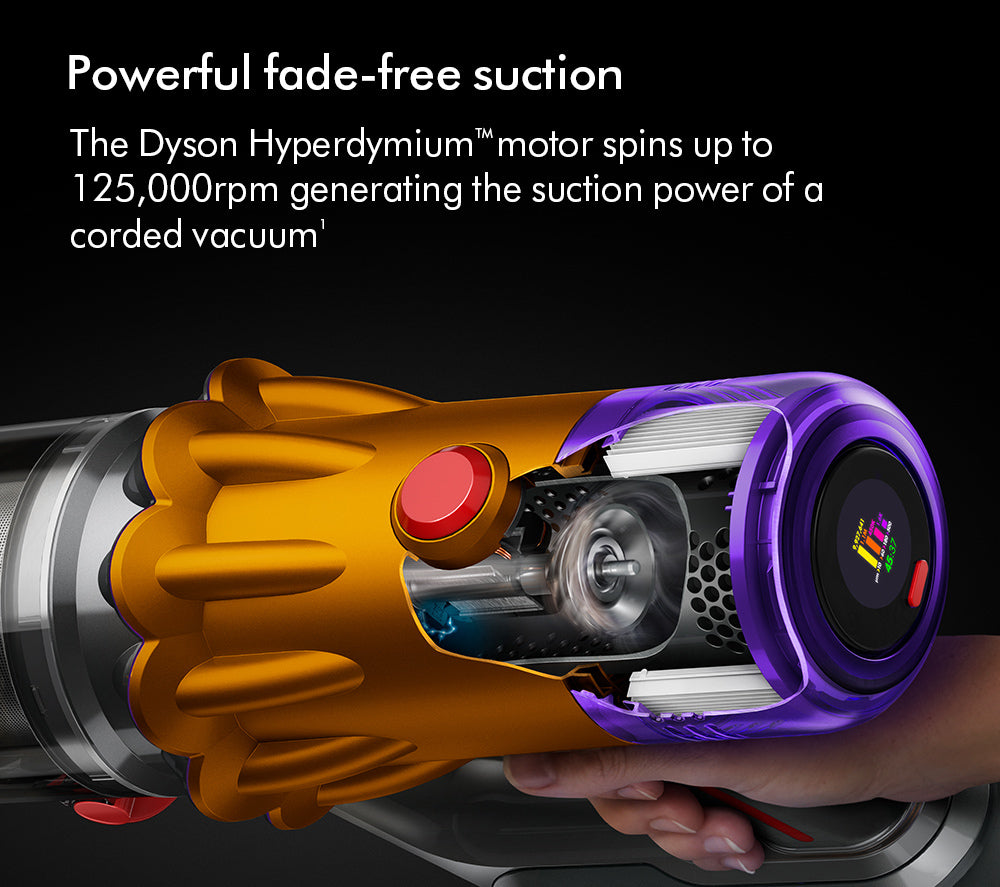 Dyson V12 Detect Slim Absolute Cordless Stick Vacuum Cleaner with Floor Dok Yellow Nickel V12-2023DOKKIT
