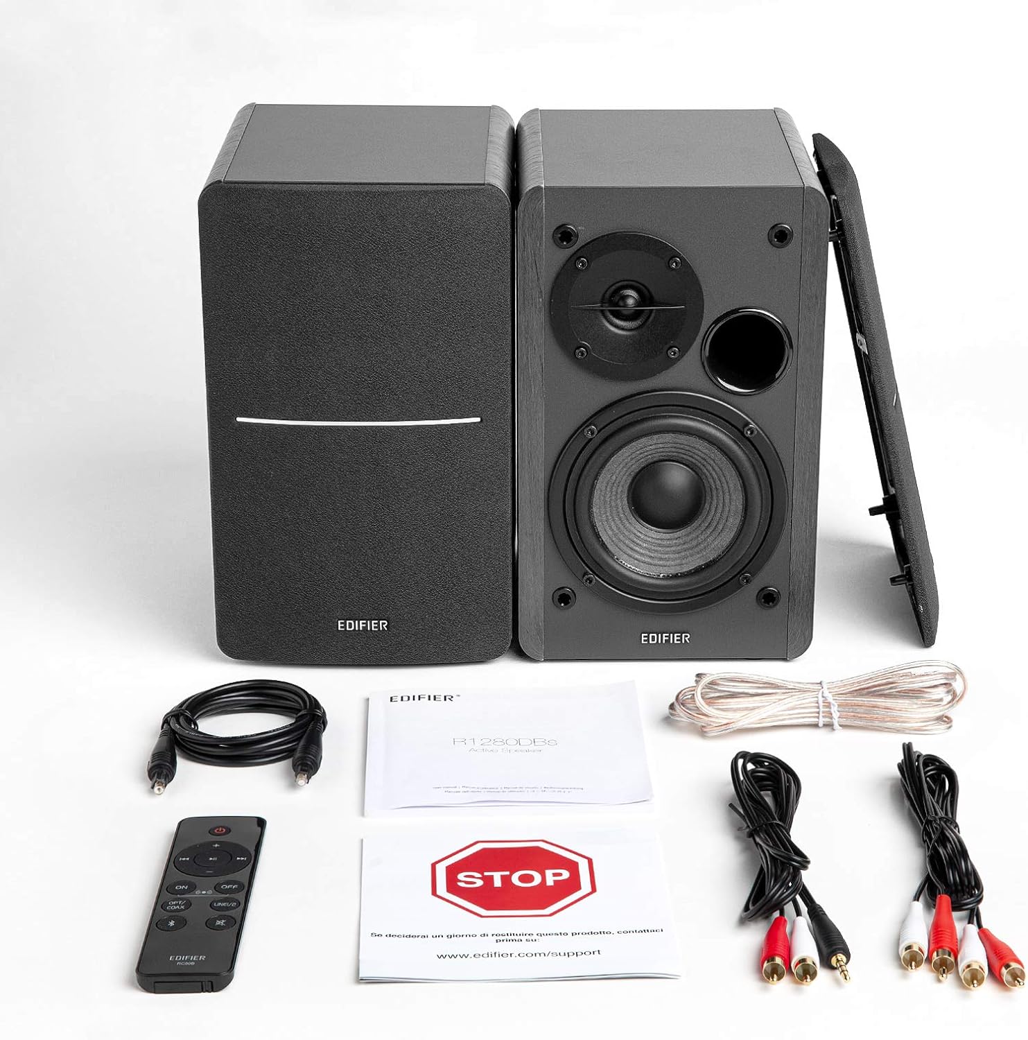 Edifier R1280DBS Active 2.0 BT Bookshelf Speakers Pair with Sub Out - Black