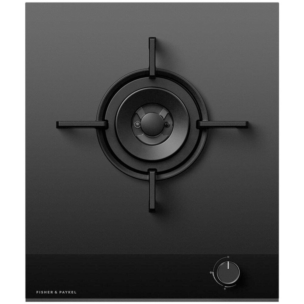Fisher and Paykel CG451DLPGB4 Series 9 45cm 1 Burner Gas on Glass Hob Black