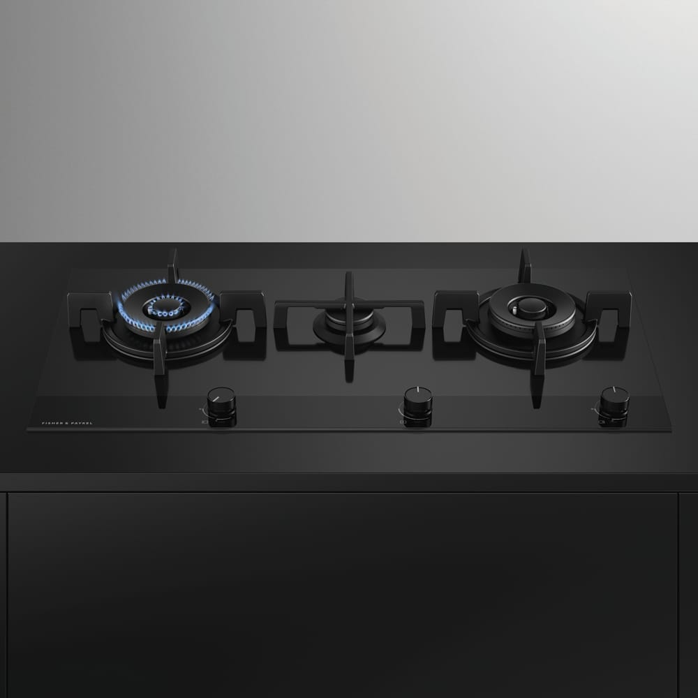Fisher and Paykel CG903DNGGB4 Series 9 90cm 3 Burner Gas Hob Black