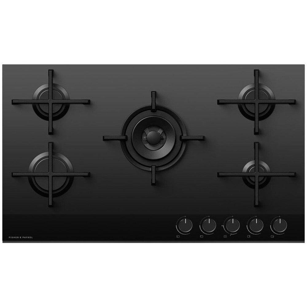 Fisher and Paykel CG905DNGGB4 Series 9 90cm 5 Burner Gas Hob Black