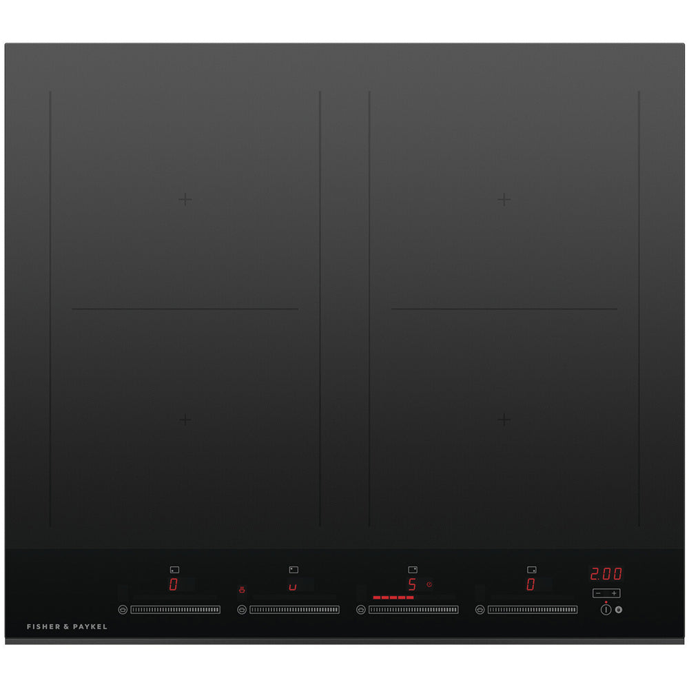 Fisher and Paykel CI604DTB4 Series 9 60cm Frameless 4 Zone Induction Hob Black