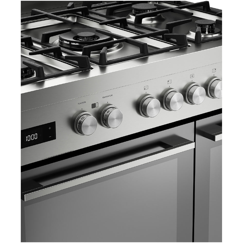 Fisher and Paykel OR90L7DBGFX2 Series 7 Contemporary Dual Fuel 5 Burner Range Cooker Stainless Steel