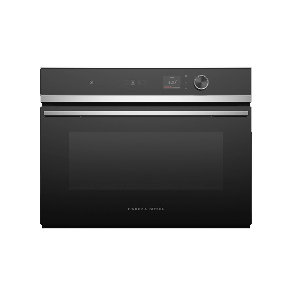 Fisher and Paykel OS60NDLX1 Series 7 Contemporary Compact Combi-Steam Oven Black