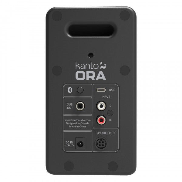 Kanto ORA 100W Powered Reference Desktop Speakers with Bluetooth & SE2 Speaker Stands Package Black