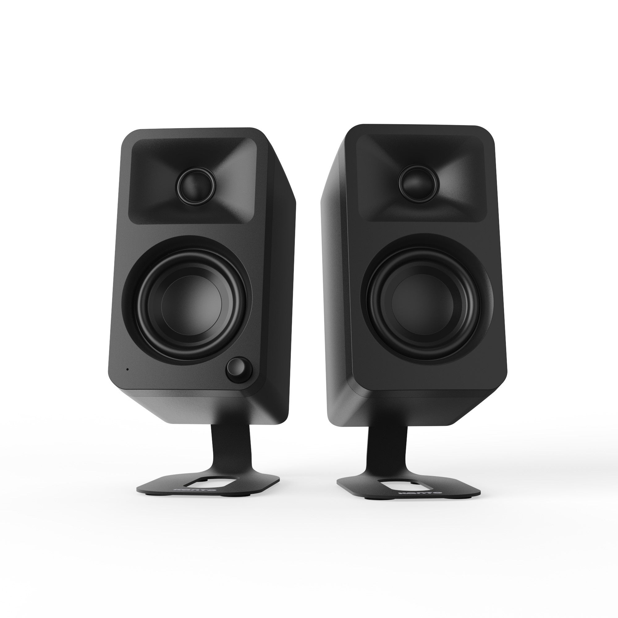 Kanto SU2 Rear-Mounted Desktop Stands for UKI and ORA Speakers Black